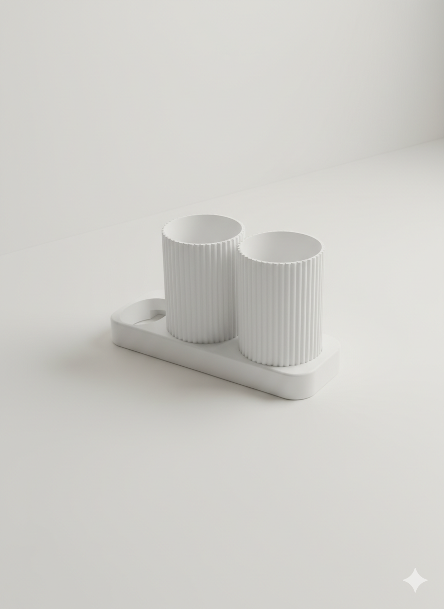 Oral-B Electric Toothbrush Holder | Minimal Docking Station Organizer | Single or Couple Stand | 1 Base 1 Cup / 2 Base 1 Cup / 2 Base 2 Cup