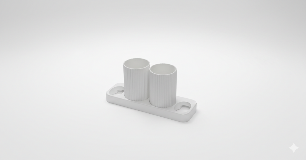 Oral-B Electric Toothbrush Holder | Minimal Docking Station Organizer | Single or Couple Stand | 1 Base 1 Cup / 2 Base 1 Cup / 2 Base 2 Cup