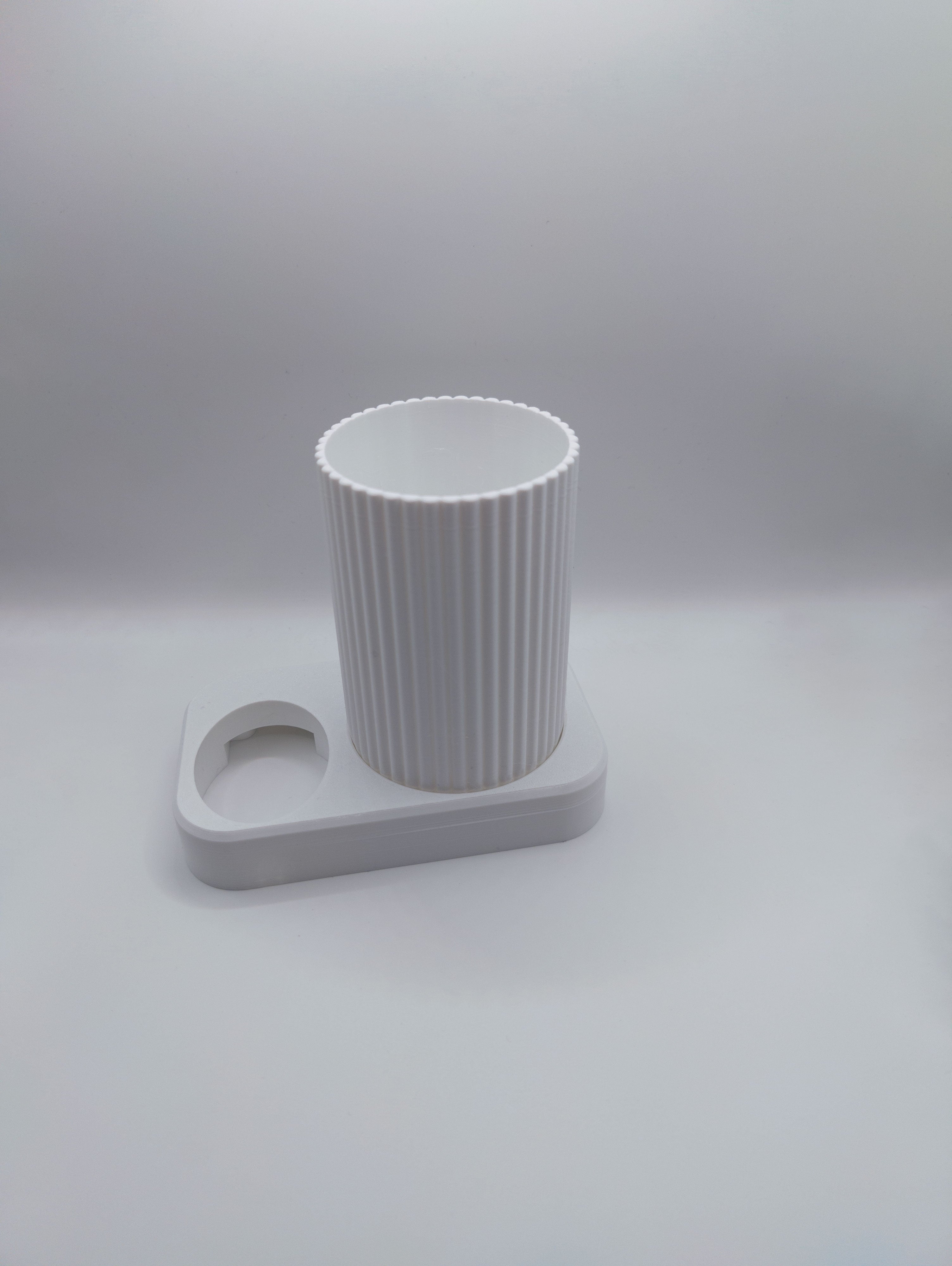 Oral-B Electric Toothbrush Holder | Minimal Docking Station Organizer | Single or Couple Stand | 1 Base 1 Cup / 2 Base 1 Cup / 2 Base 2 Cup