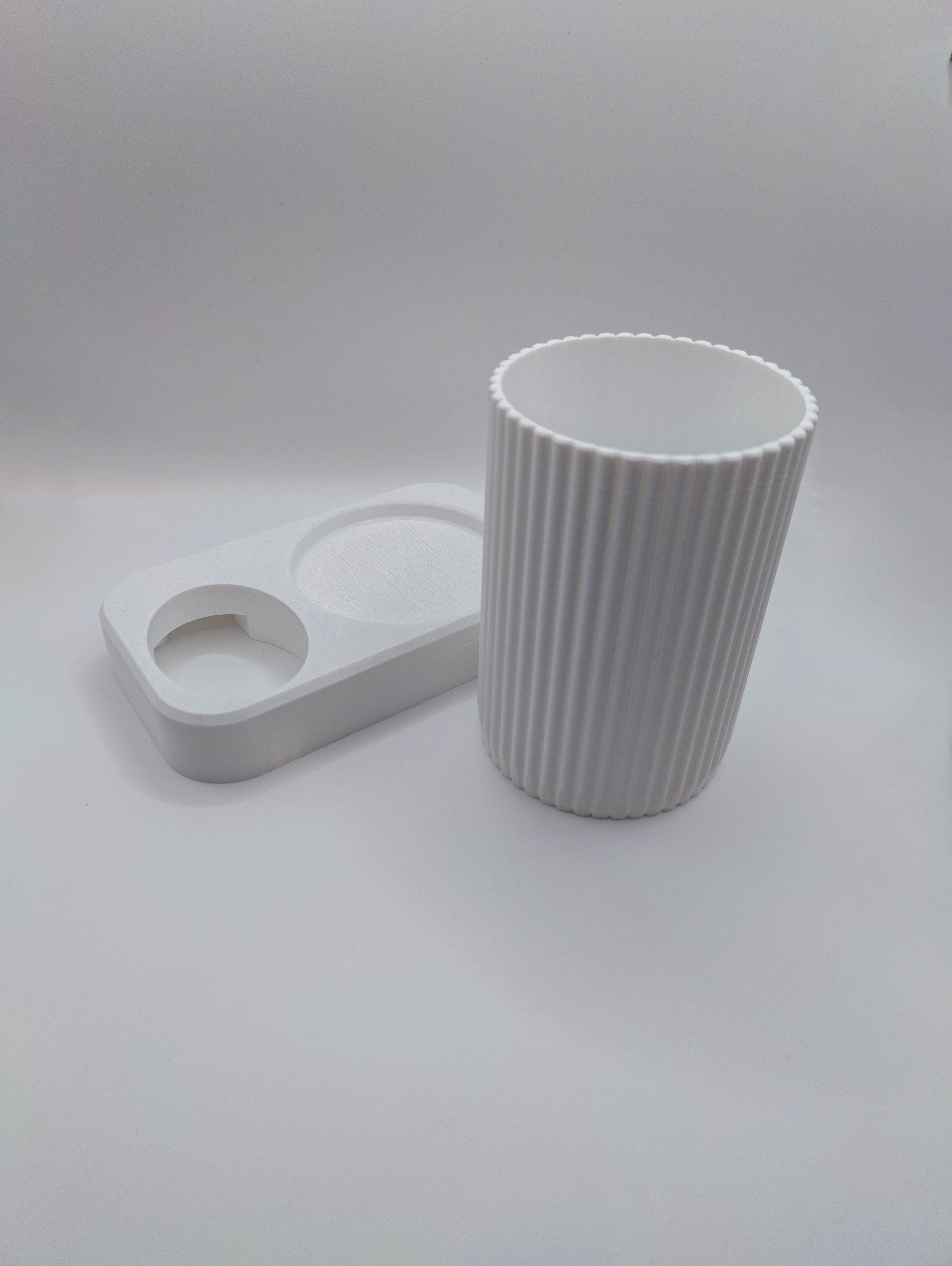 Oral-B Electric Toothbrush Holder | Minimal Docking Station Organizer | Single or Couple Stand | 1 Base 1 Cup / 2 Base 1 Cup / 2 Base 2 Cup