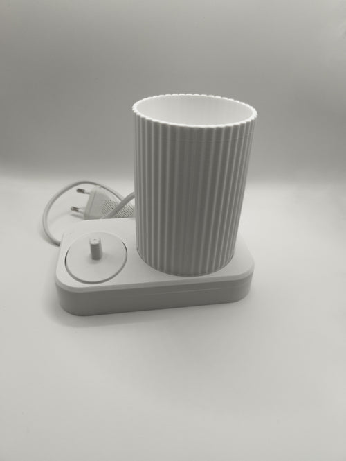 Oral-B Electric Toothbrush Holder | Minimal Docking Station Organizer | Single or Couple Stand | 1 Base 1 Cup / 2 Base 1 Cup / 2 Base 2 Cup